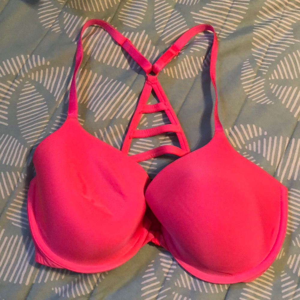 Victoria’s Secret Hot Pink Racerback Bra (sz 34DD)